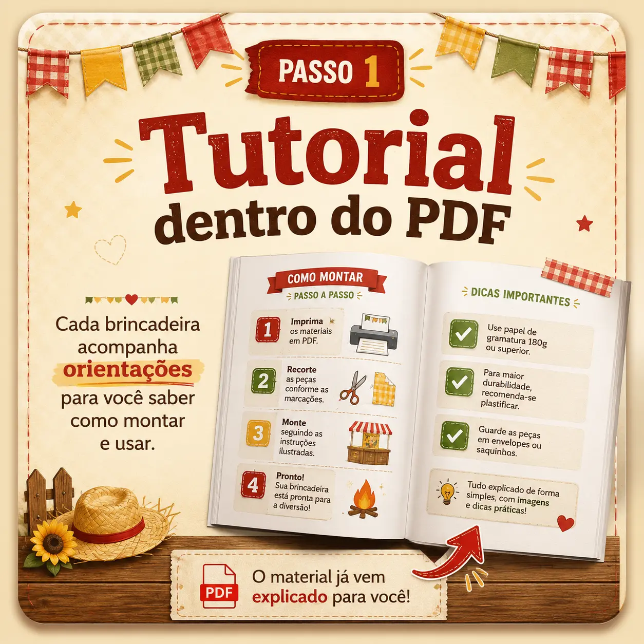 Passo 1 — Tutorial dentro do PDF