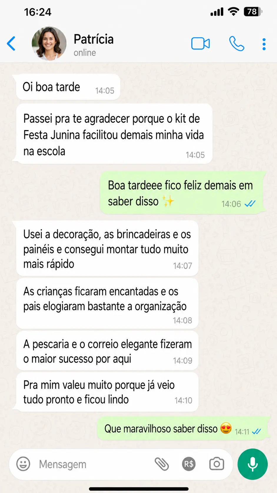 Depoimento Patrícia 2 no WhatsApp
